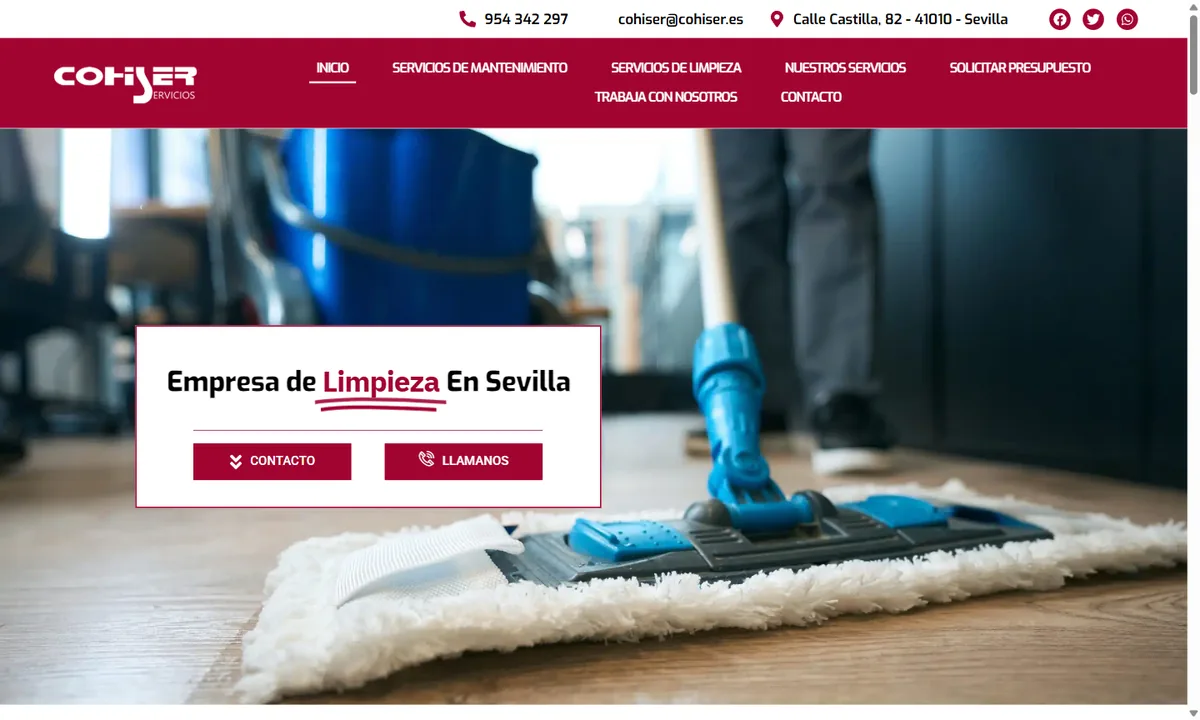 Web de Cohiser diseñada por JC Páginas Web