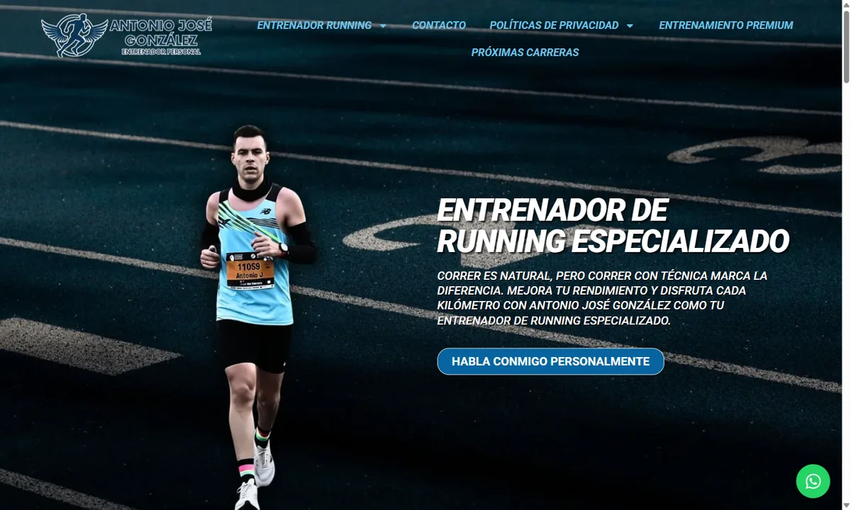 Web de Antonio J. González diseñada por JC Páginas Web