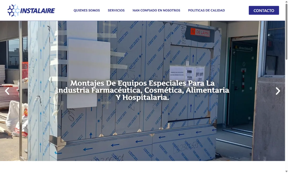 Web de Instalaire diseñada por JC Páginas Web