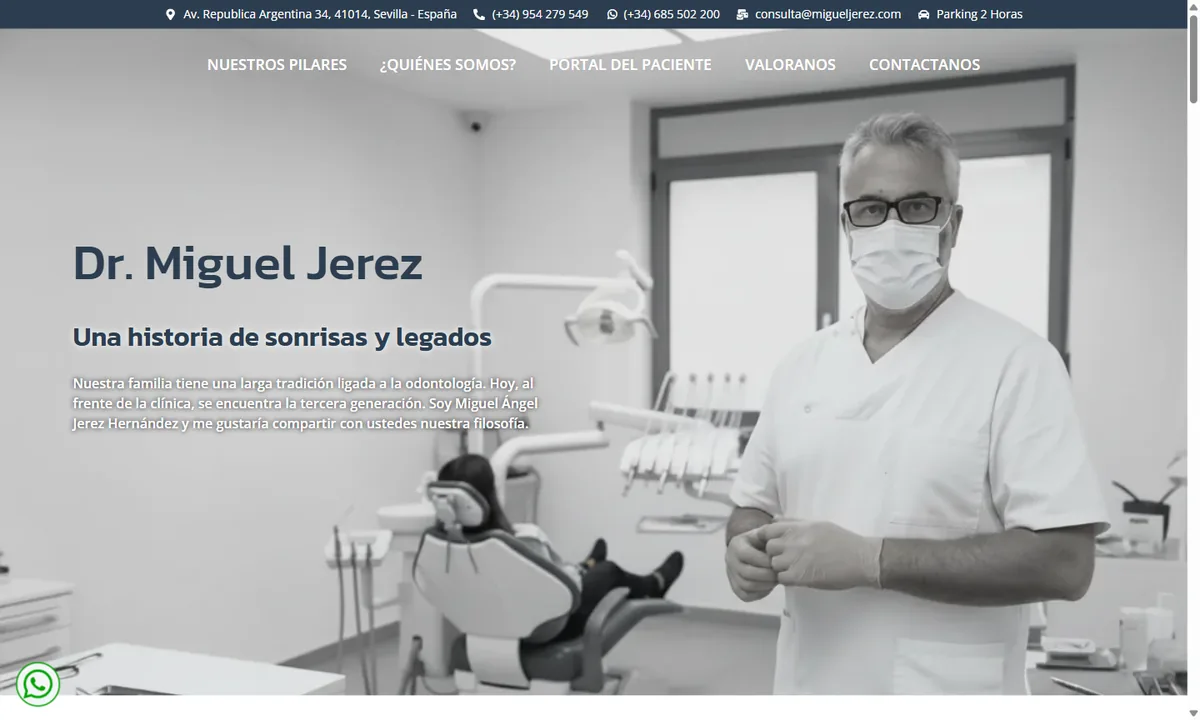 Web de Miguel Jerez diseñada por JC Páginas Web