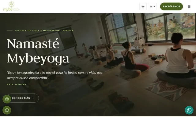 Web de MYBEYOGA diseñada por JC Páginas Web