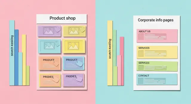 SEO para ecommerce: qué cambia frente a una web corporativa — SEO ecommerce · JC Páginas Web